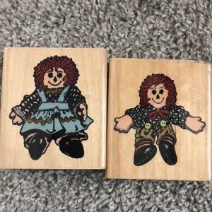 Raggedy Ann and Andy Rubber Stamps by Stamp Affair